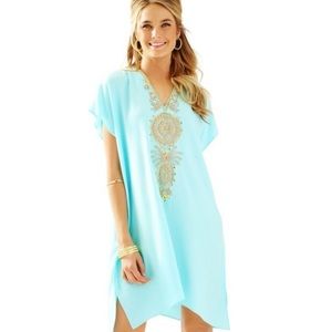Lilly Pulitzer Chai V-Neck Embellished Caftan Dress